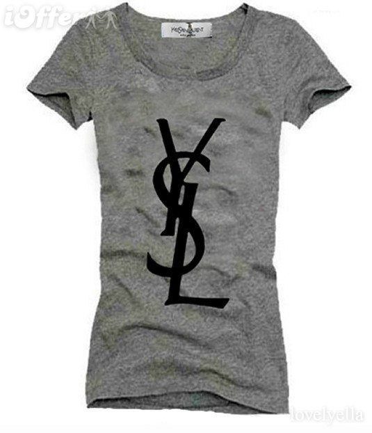 YSL short round collar T woman S-XL-247